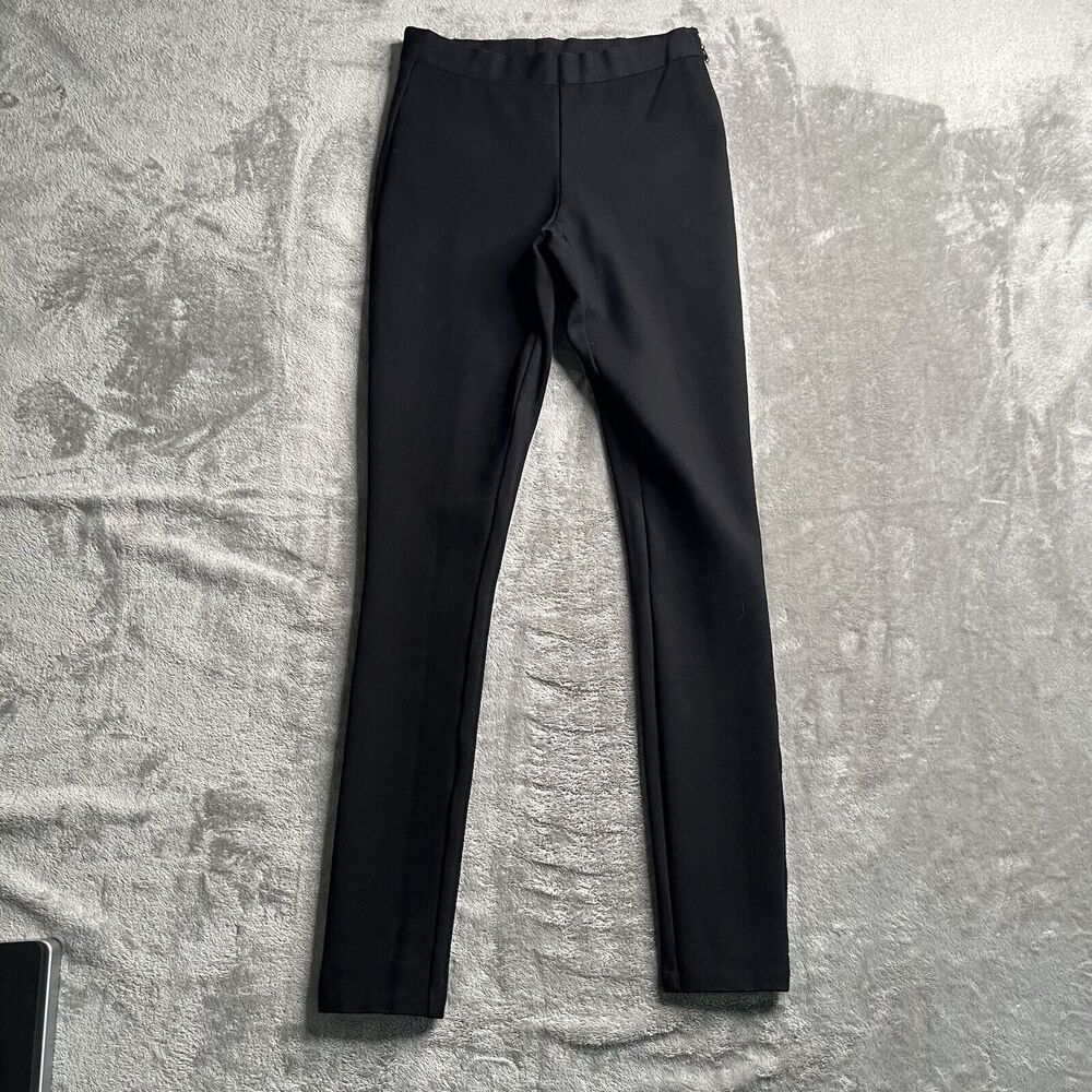 J. Crew Gigi Pants Womens 2 Black Side Zip Closure Ponte Modern Casual H4101
